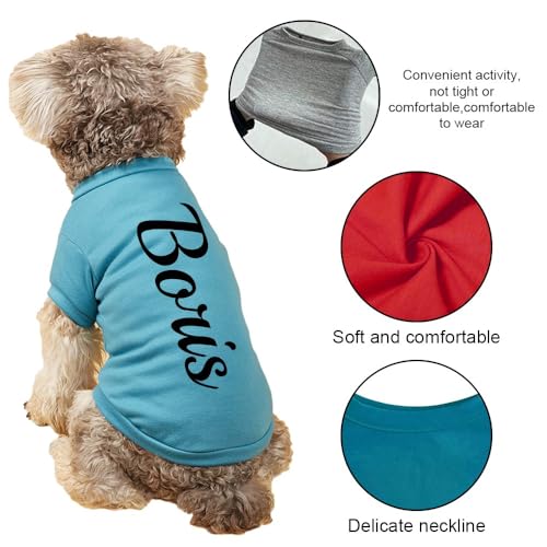 Personalized Dog Shirt Dress with Custom Print, Breathable