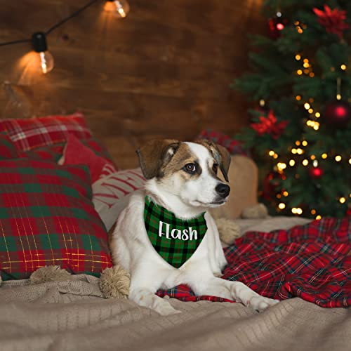 Customizable Dog Christmas Bandanas in 3 Sizes, 10 Designs