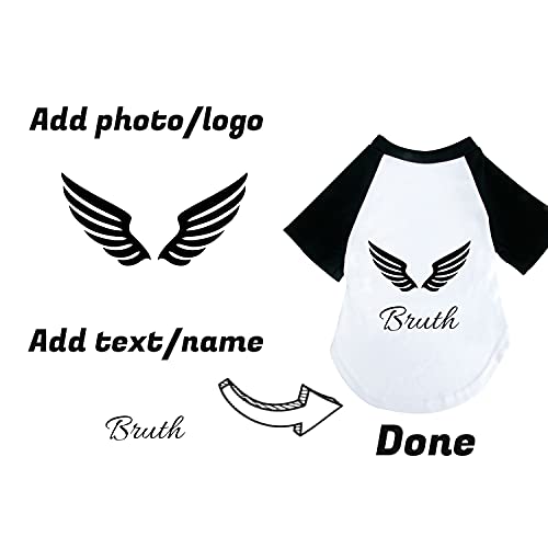 Personalized Photo Dog Shirts, Soft Pet Apparel for Small/Medium Dogs