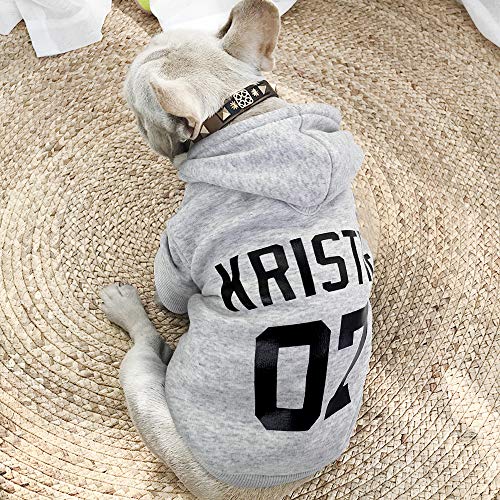 Personalized Dog Hoodie with Custom Name and Number