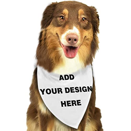 Custom Pet Scarf Bandana with Personalized Image Text