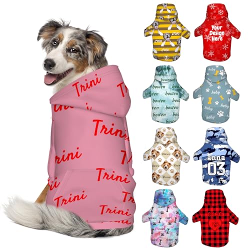Personalized photo dog hoodies for warmth and style