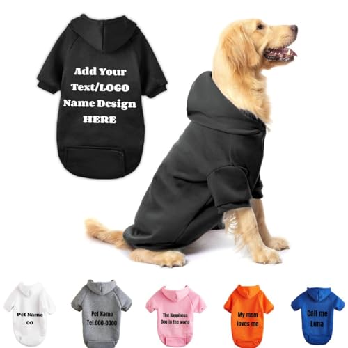 Personalized Pet Hoodie with Name & Number, Customized