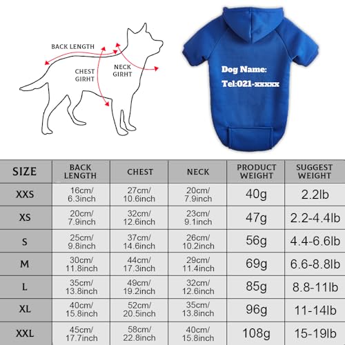 Personalized Pet Hoodie with Name & Number, Customized