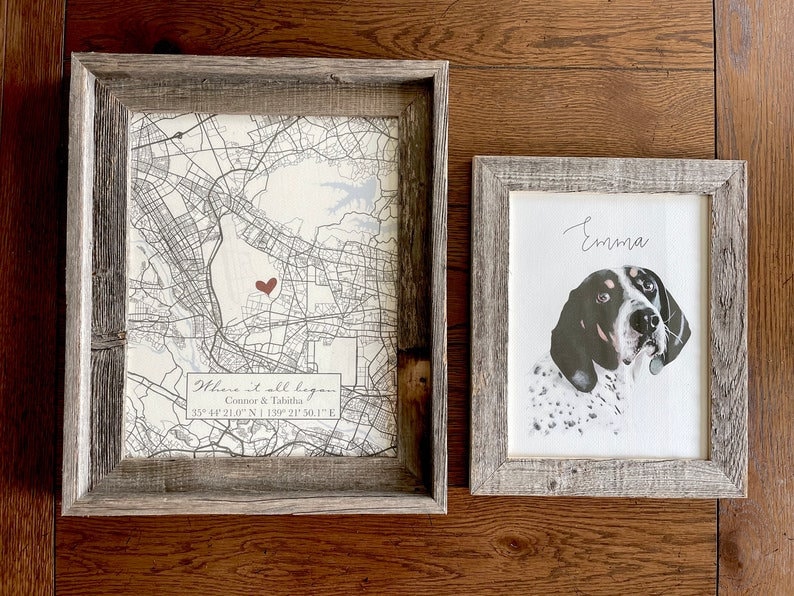 Dog Memorial Gift - Custom Pet Portrait Memorial Dog Frame | Pet Loss Gift Cat Loss Gift | Dog Mom Gift | Personalized Gift | Pet Loss Frame