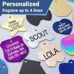 Personalized Engraved Stainless Steel Pet ID Tags with Designs