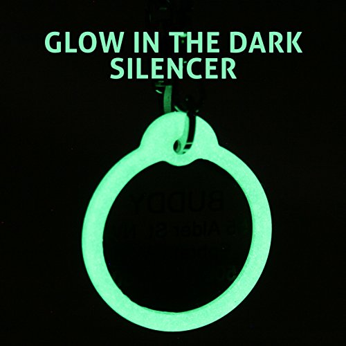 Personalized Halloween Dog Tag with Glow Silencer