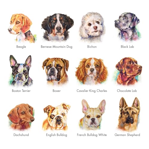 Custom Santa Hat Dog Breed Christmas Stocking with Name