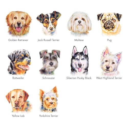 Custom Santa Hat Dog Breed Christmas Stocking with Name