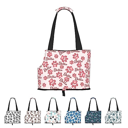 Custom Pet Carrier Purse with Personalized Name Text