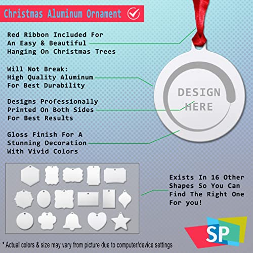 Custom Aluminum Paw Shape Christmas Ornament with Personalization