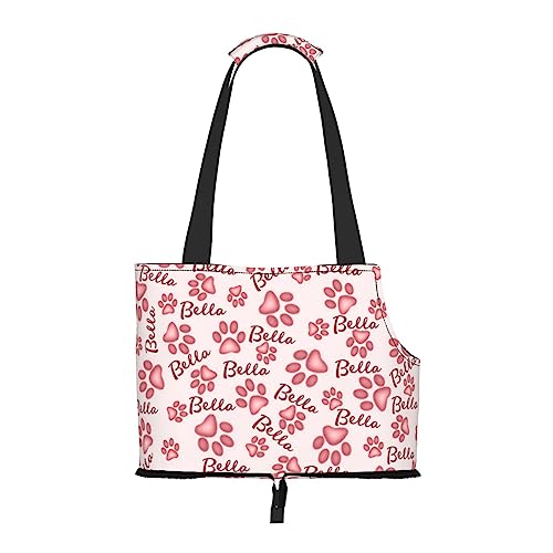 Custom Pet Carrier Purse with Personalized Name Text