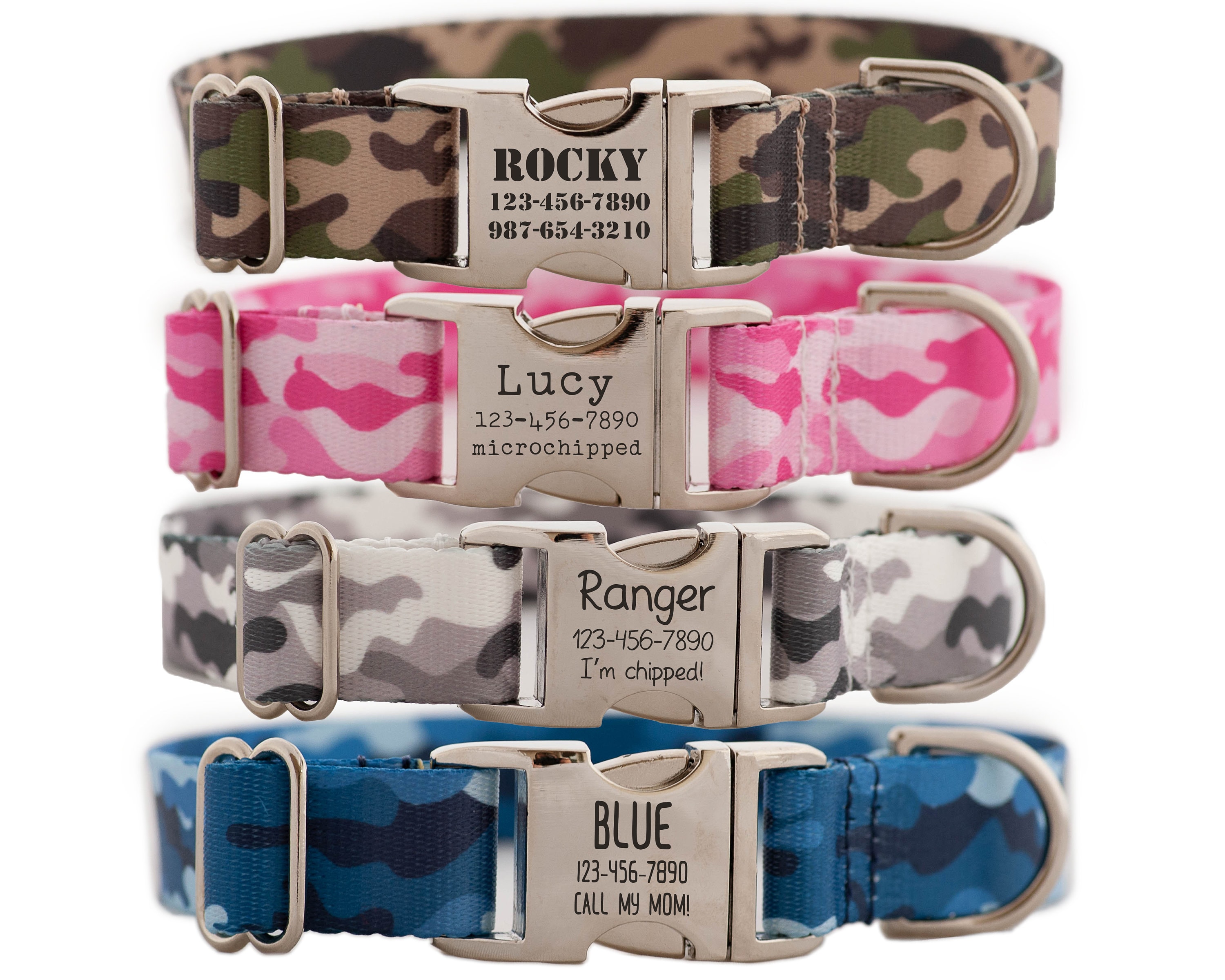 Custom Camo Collar for Boy and Girl Dogs