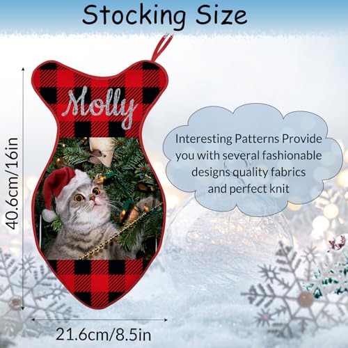 Personalized Cat & Dog Christmas Stocking with Name & Photo