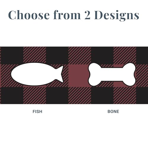 Personalized Plaid Paw Print Photo Ornament - Christmas Theme