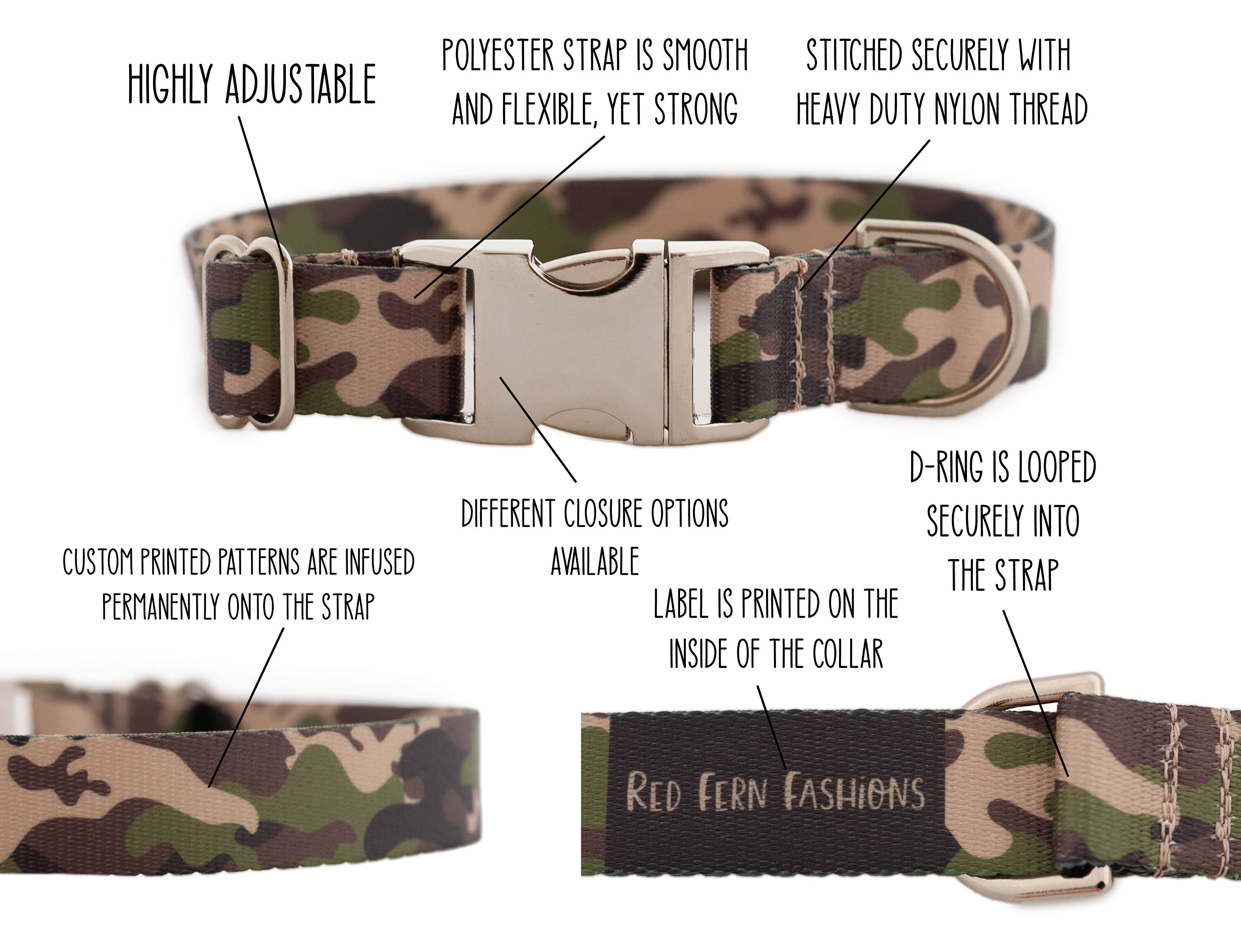 Custom Camo Collar for Boy and Girl Dogs