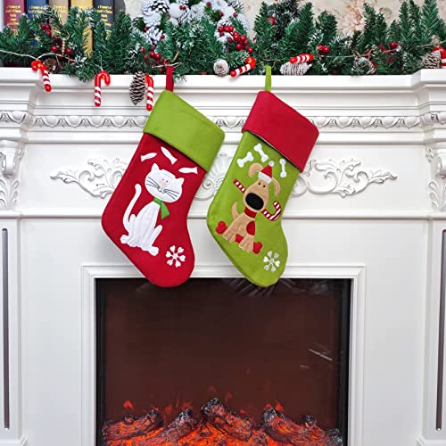 Christmas Personalized Dog Stocking with Embroidered Name
