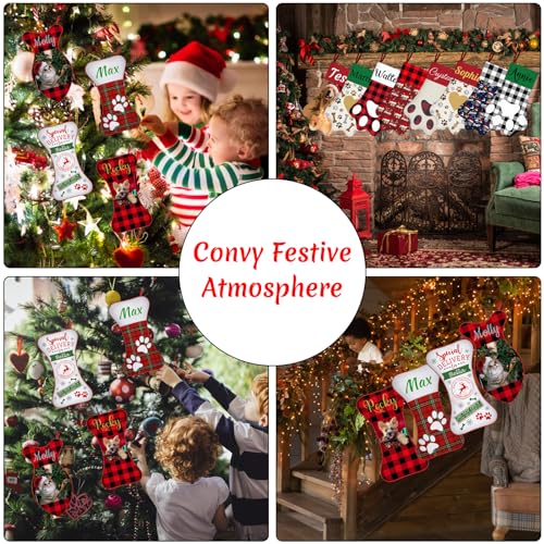 Personalized Cat & Dog Christmas Stocking with Name & Photo