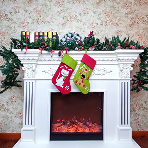 Christmas Personalized Dog Stocking with Embroidered Name