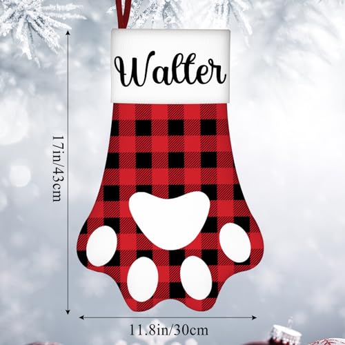 Personalized Christmas Stocking for Cats: Paw & Bone