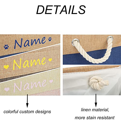 Personalized Pet Toy Storage Bin with Customized Name Organize