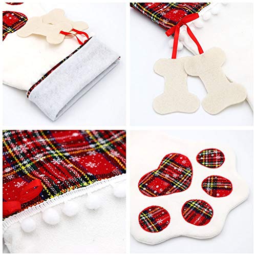 Personalized Pet Christmas Stocking with Large Paw, 18x11