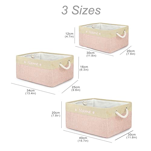 Personalized Pet Toy Storage Bin with Customized Name Organize