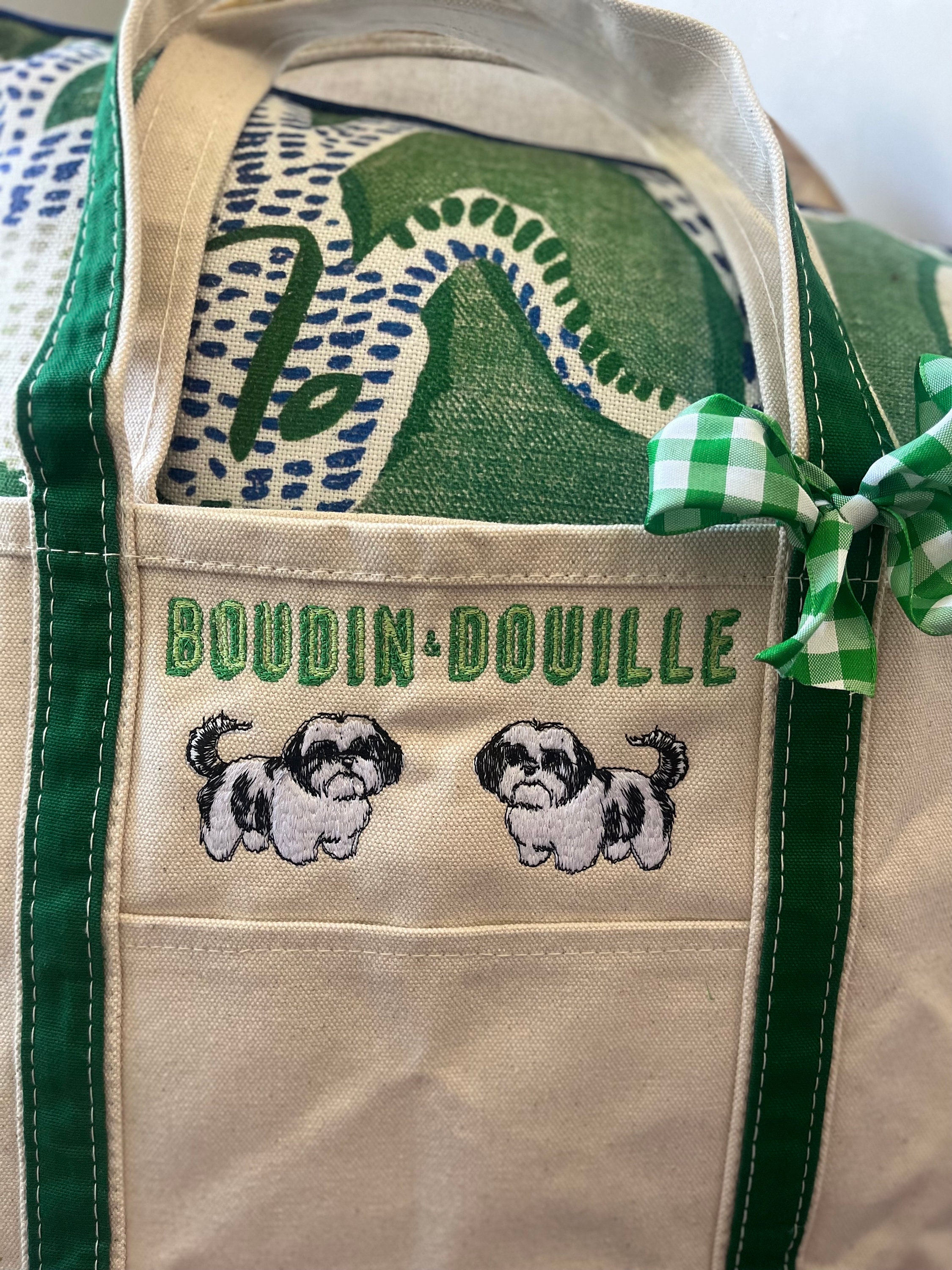 Personalized Large Dog Tote Bag with Monogram