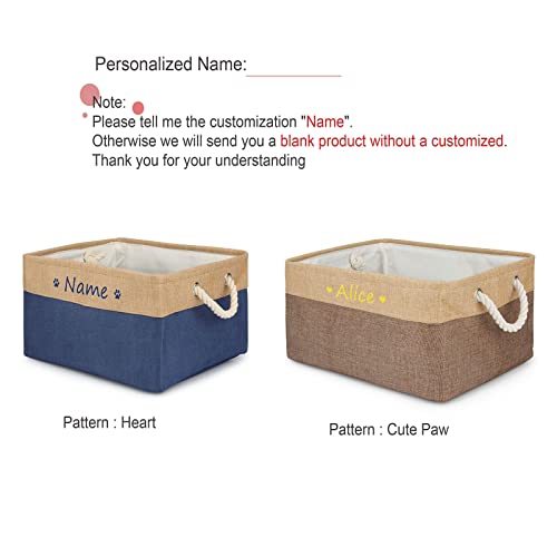 Personalized Pet Toy Storage Bin with Customized Name Organize