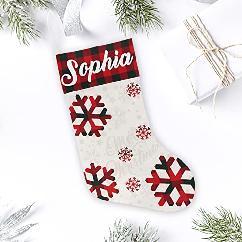 Personalized Family Christmas Stockings with Custom Cat Design