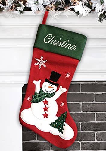 Custom Cat Christmas Stocking with Personalized Name