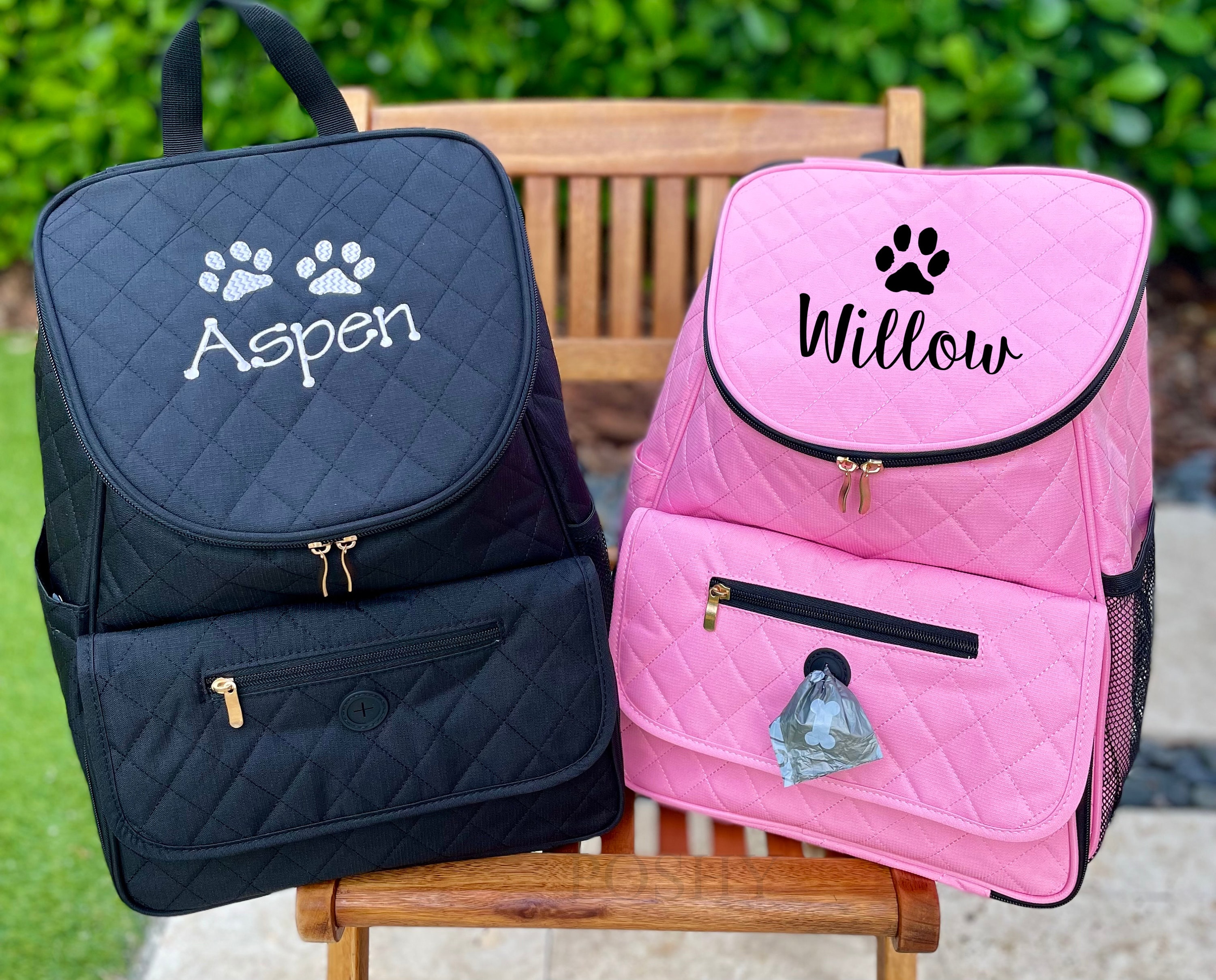 Personalized Pet Travel Bag with 2 Bowls