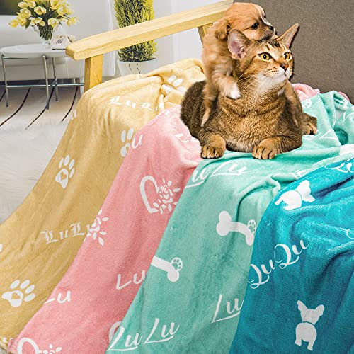 Personalized Dog Blanket with Pet Name & Unique Designs