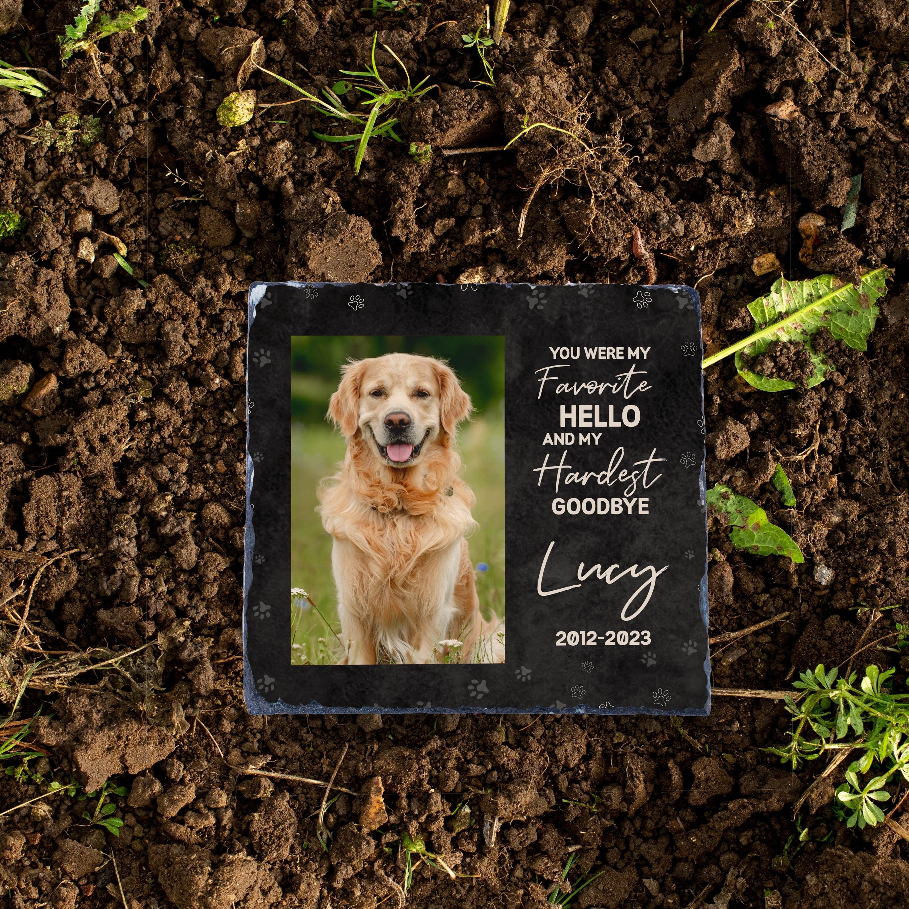 Pet Memorial Stone, Dog Memorial Stone, Pet Grave Marker, Dog Headstone Personalized, Pet Headstone, Loss of Dog Memorial Sympathy Gift