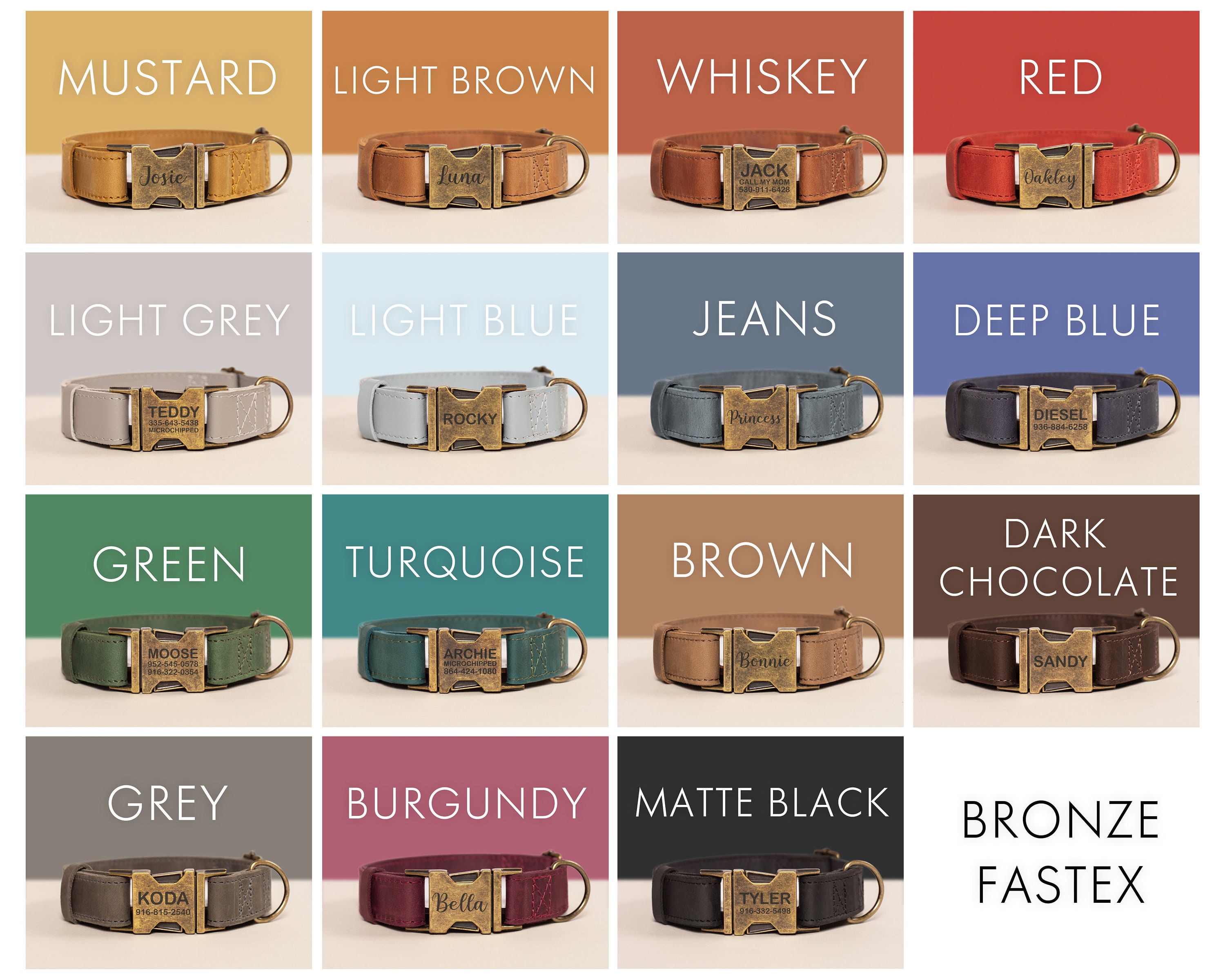 Leather Dog Collar, Rustic Buckle, Personalized Dog Collar, Vintage Collar, Engraved Collar, Gifts For Pets, Dog Collar With Name Plate,