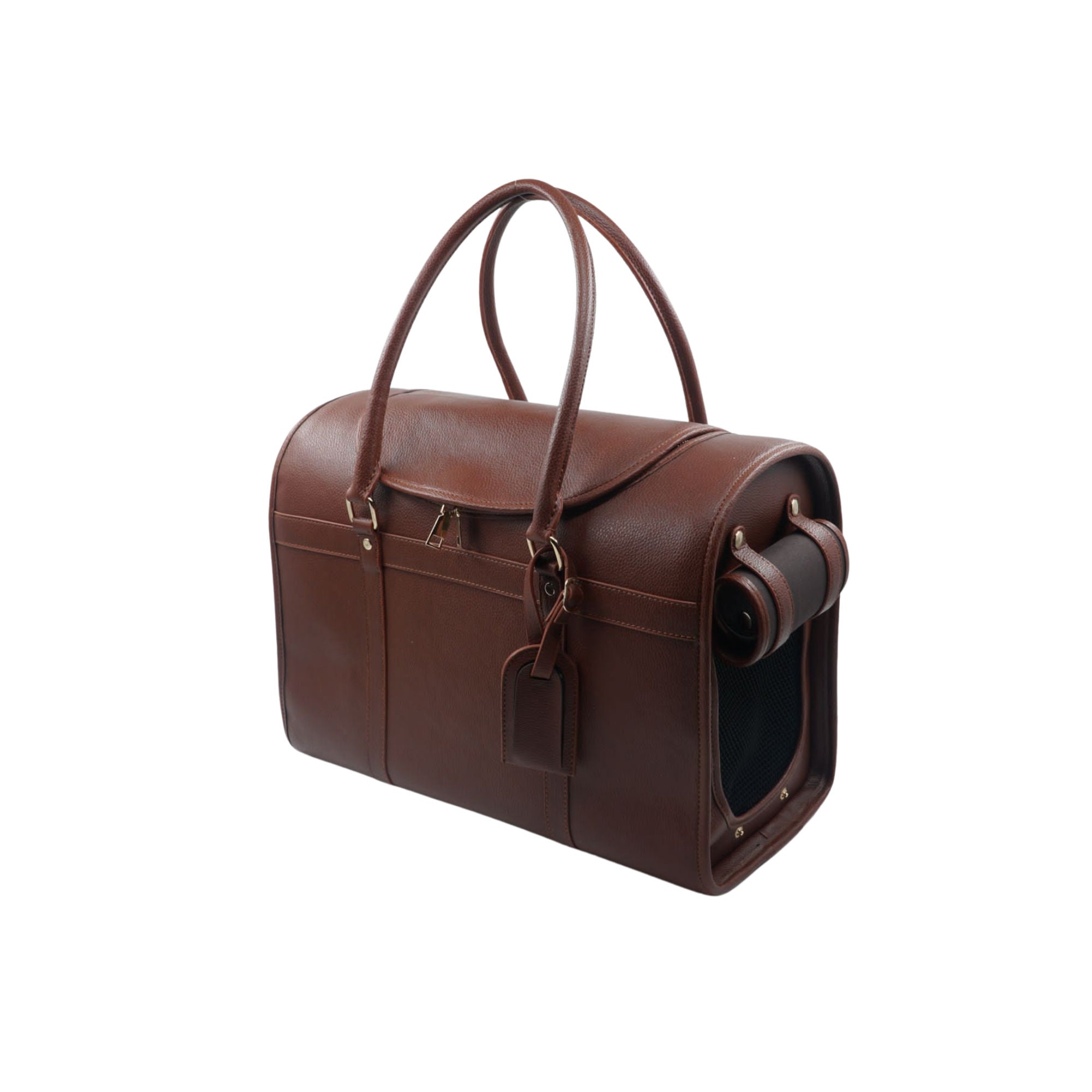 Personalized Luxury Dog Carrier - Small - Brown