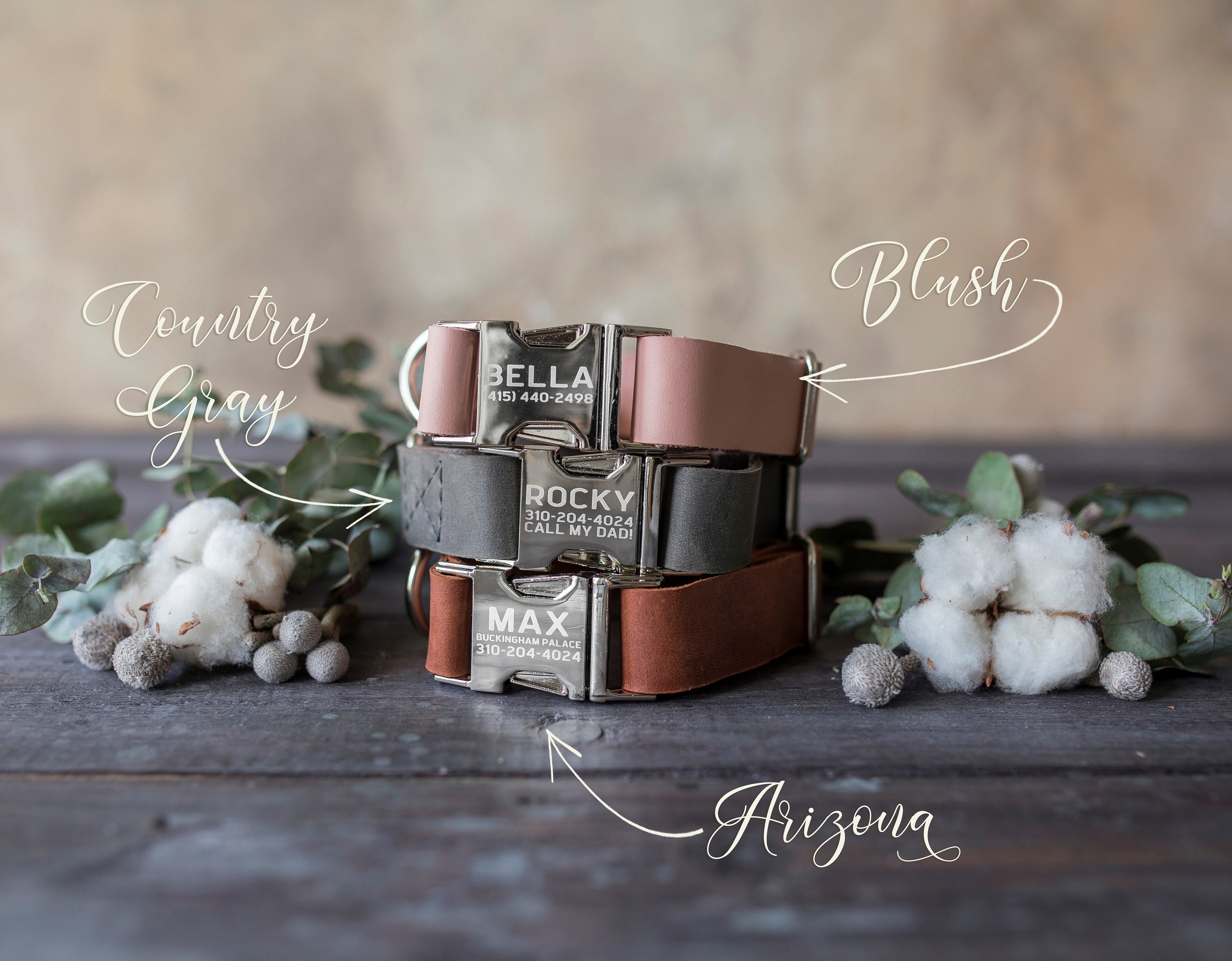 Engraved leather dog collar, Personalized dog collar, Personalized leather dog collar, cat collar, leather cat collar, personalized collar