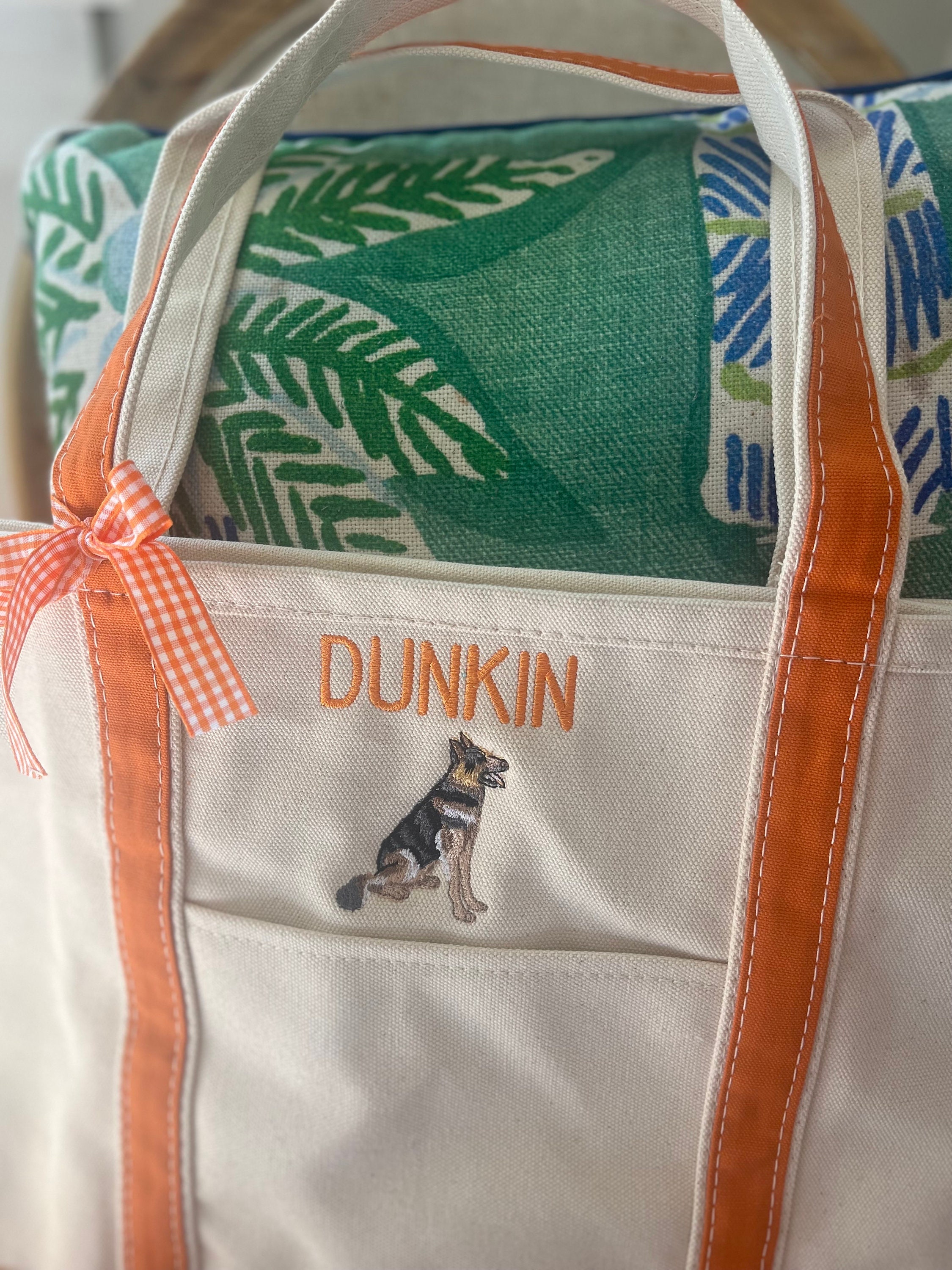 Personalized Large Dog Tote Bag with Monogram