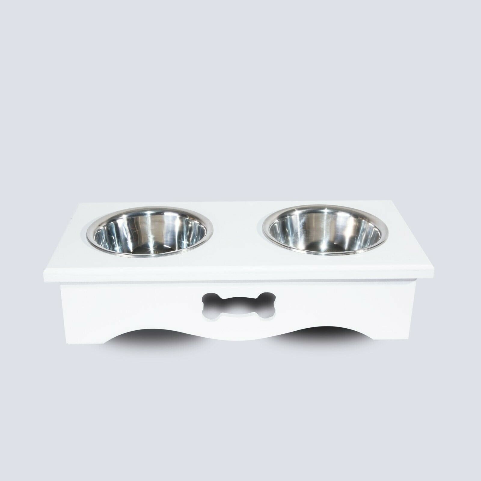 Personalized Dog Bowl Stand with Custom Labels