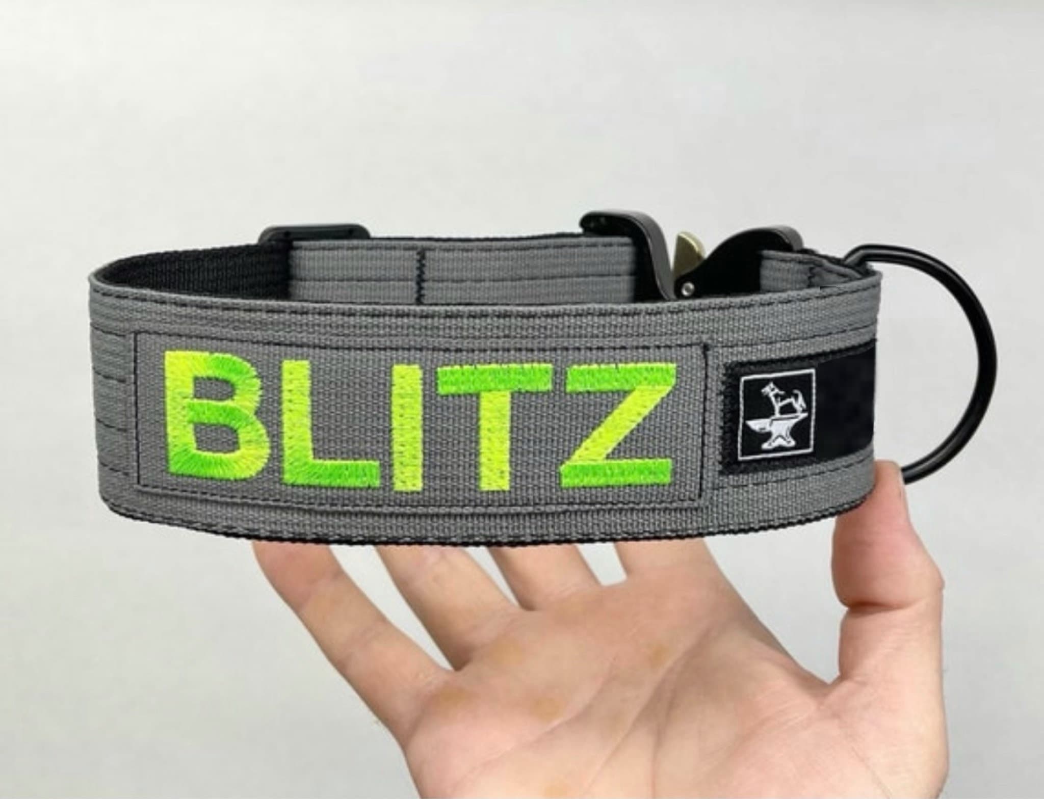 Custom Embroidered Tactical Dog Collar with Metal Buckle
