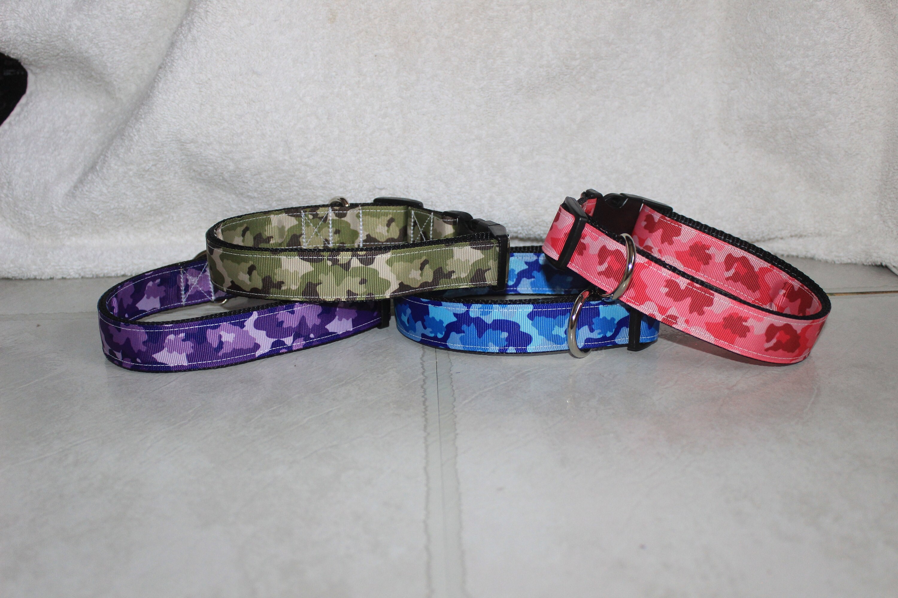 Personalized Camouflage Plastic Buckle Pet Collars