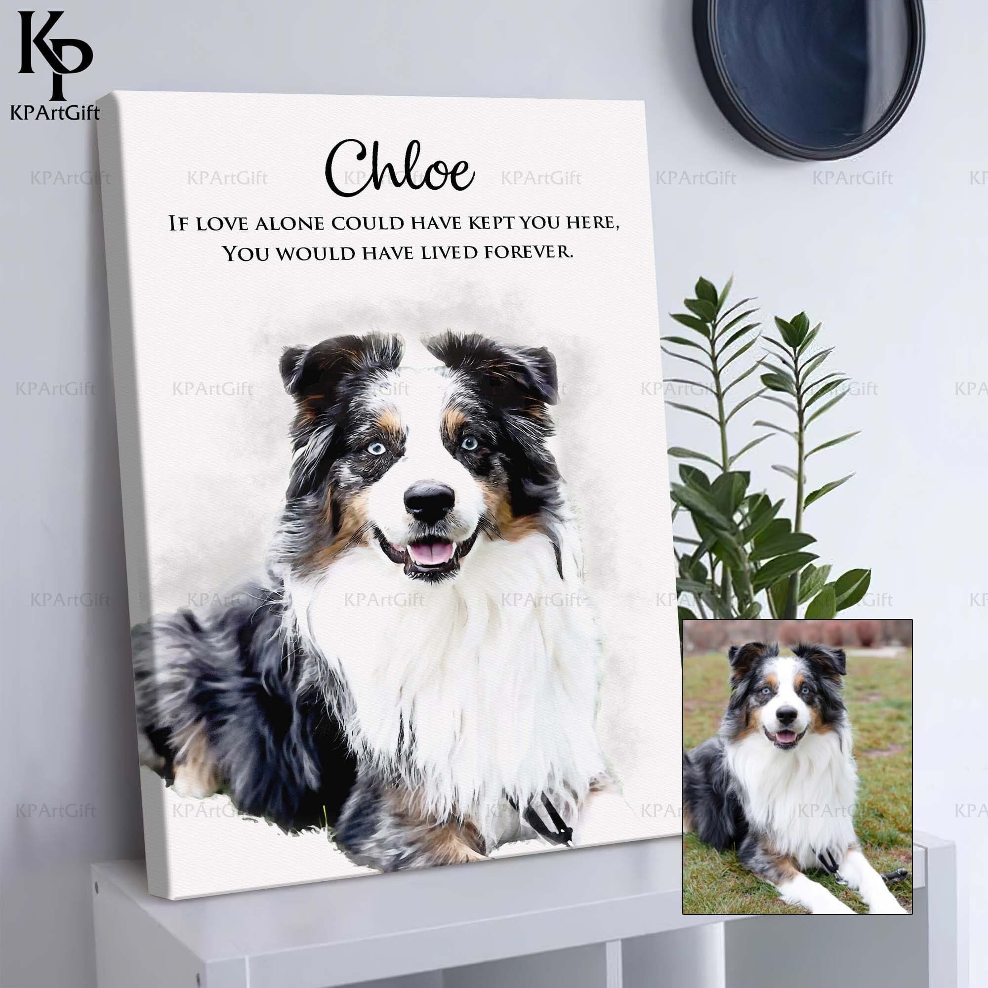 Personalized Pet Memorial Canavs| Pet Loss Gifts | Cat Loss Gift | dog mom gift | Pet Portrait Gift | Pet Sympathy Gift | Pet Loss Canvas