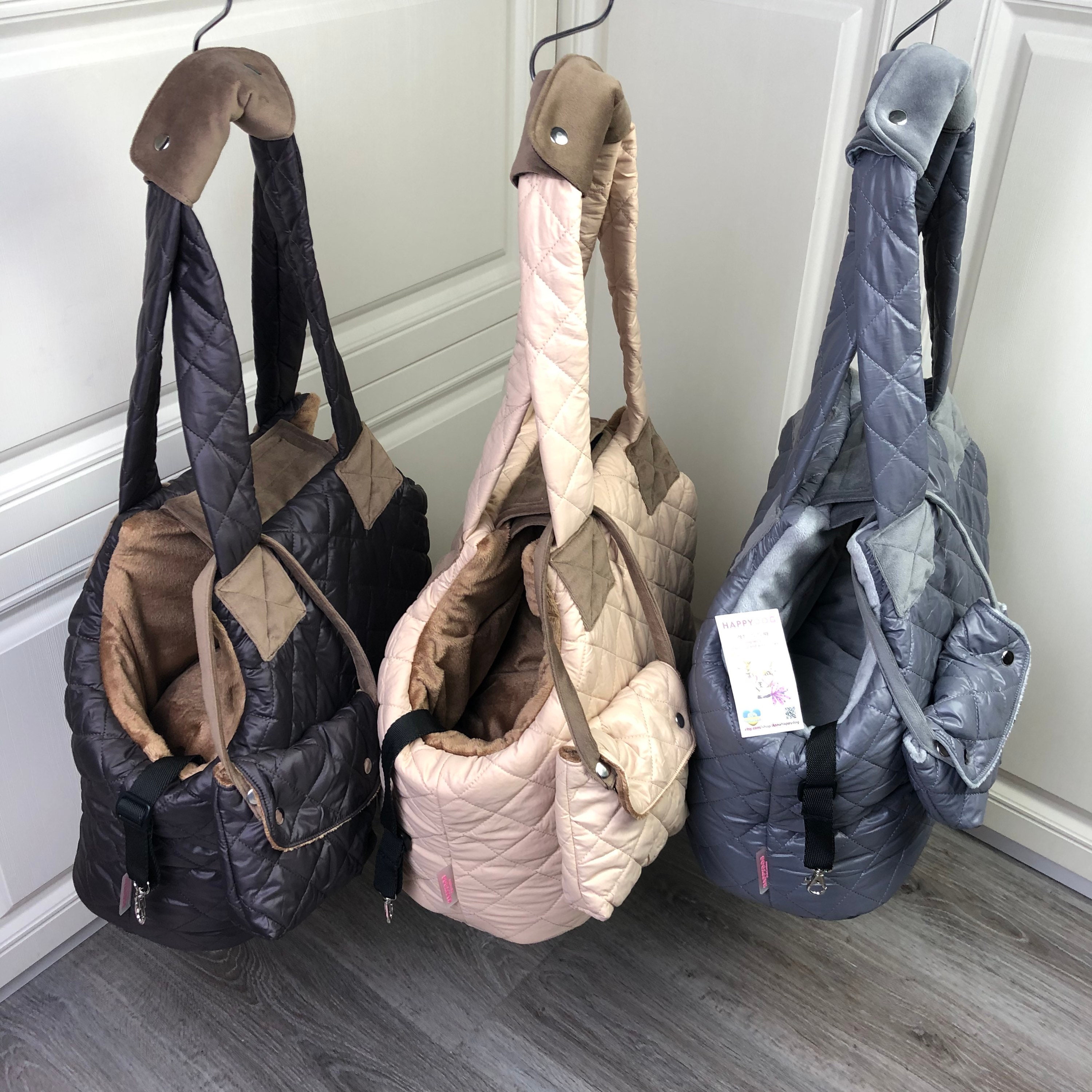 Blackberry Lacquer Designer Dog Carrier for Winter