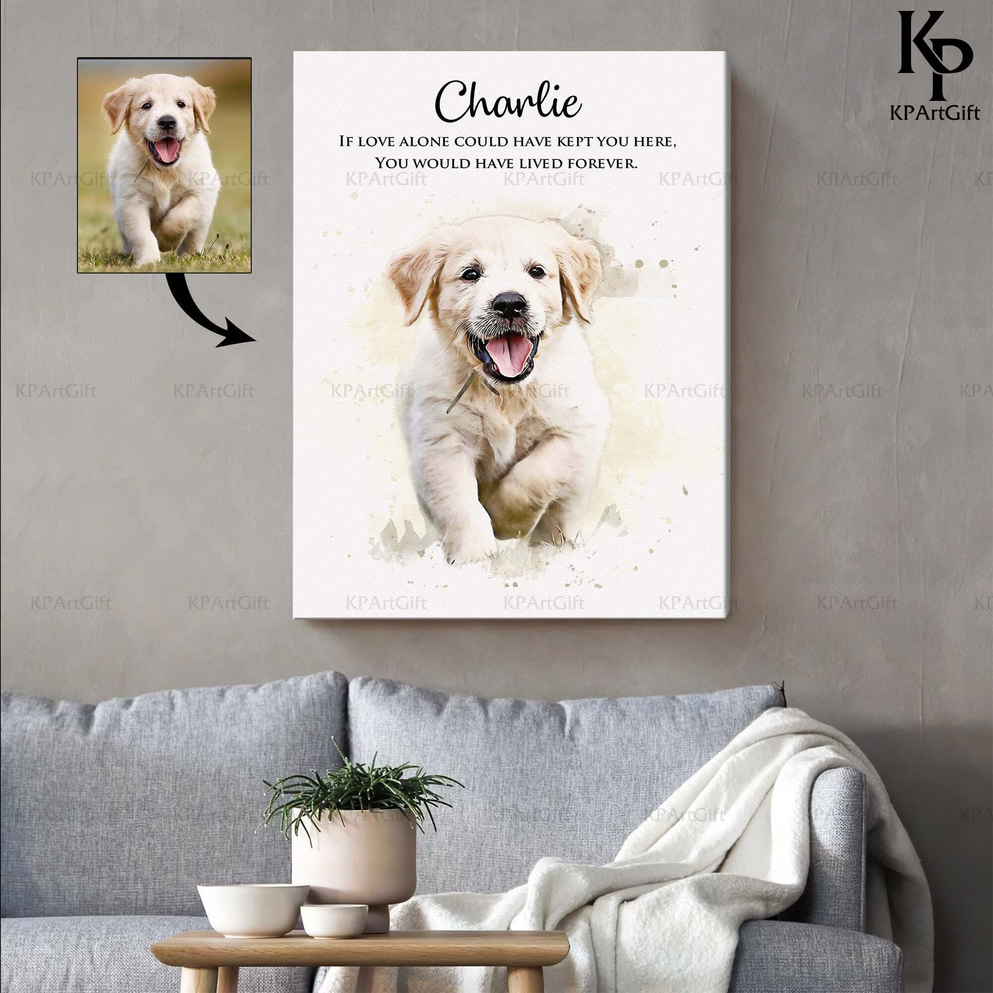 Personalized Pet Memorial Canavs| Pet Loss Gifts | Cat Loss Gift | dog mom gift | Pet Portrait Gift | Pet Sympathy Gift | Pet Loss Canvas