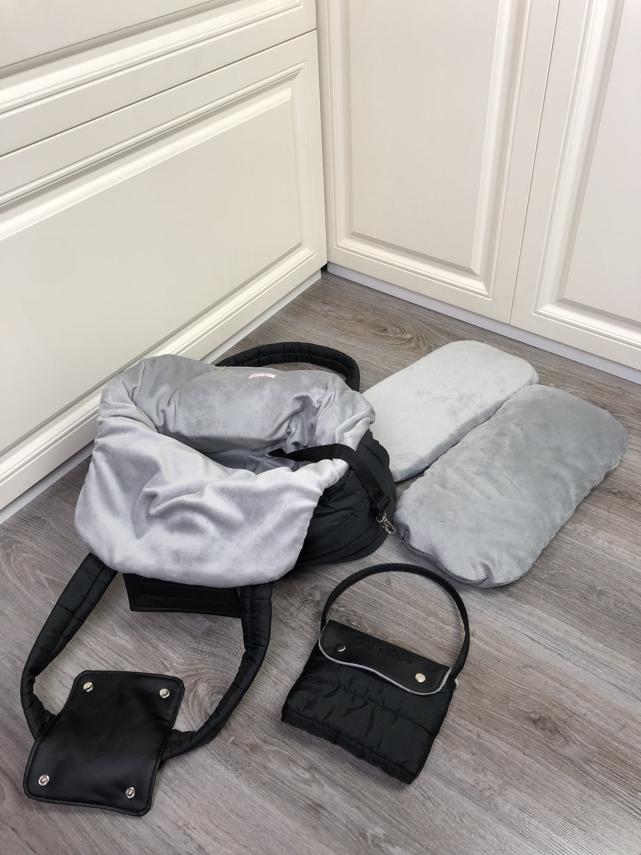 Blackberry Lacquer Designer Dog Carrier for Winter