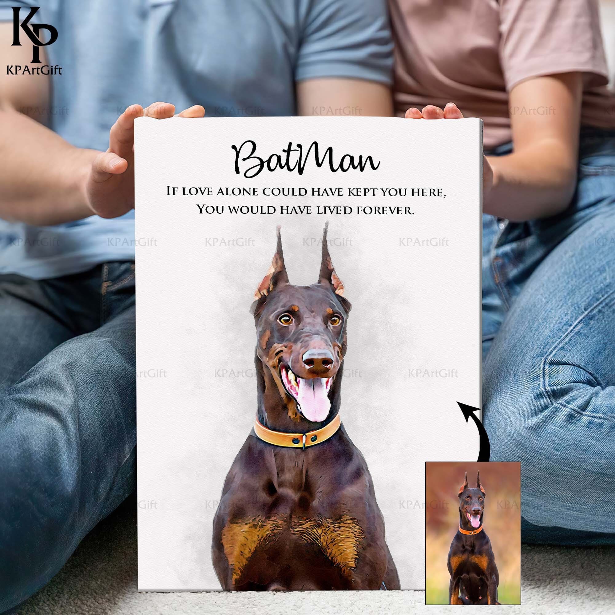 Personalized Pet Memorial Canavs| Pet Loss Gifts | Cat Loss Gift | dog mom gift | Pet Portrait Gift | Pet Sympathy Gift | Pet Loss Canvas