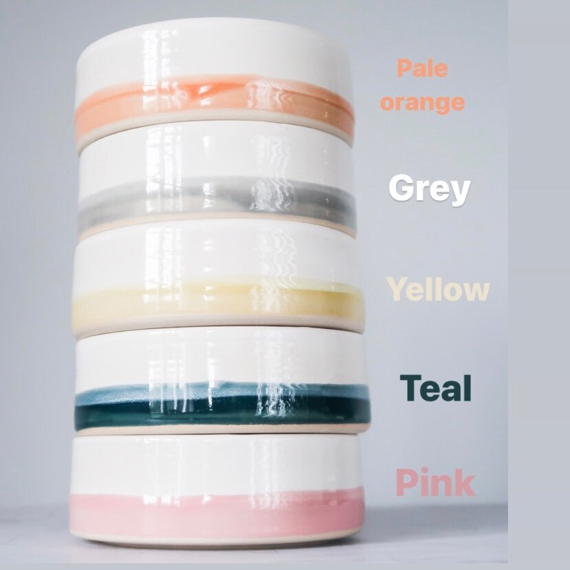 Handmade Personalized Two-Tone Ceramic Pet Bowl Unique customize