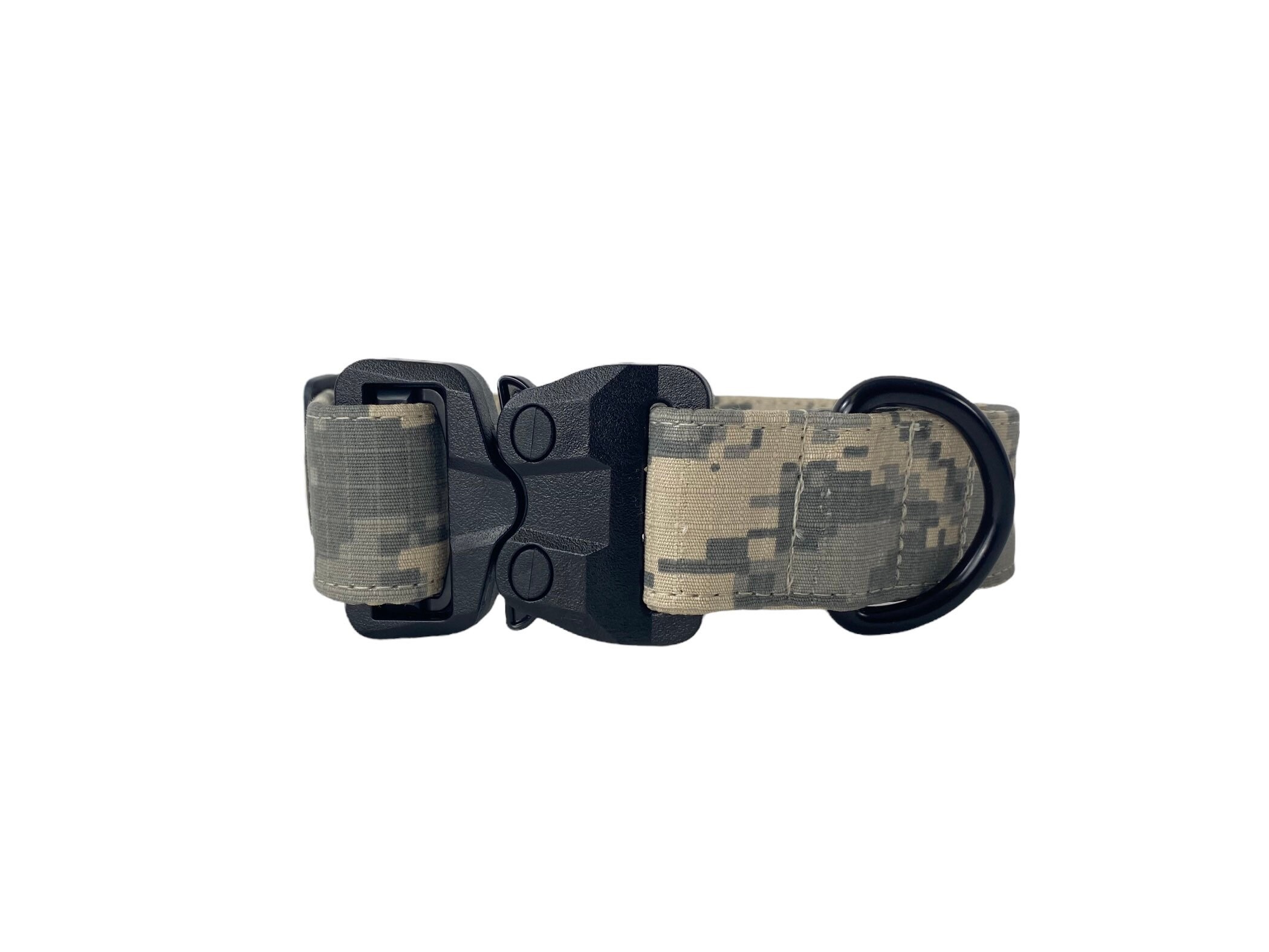 Personalized Camo Military Dog Collar with Embroidery
