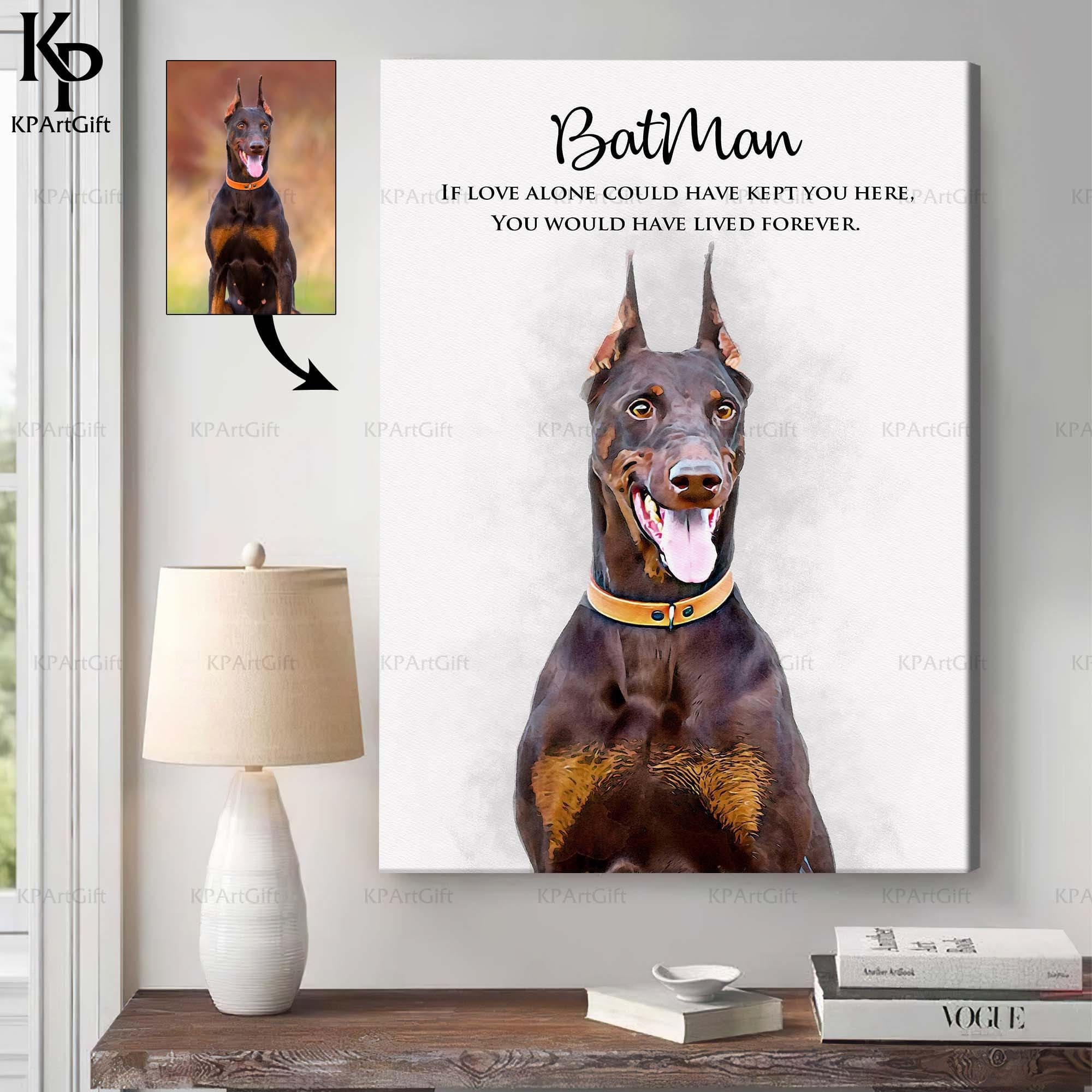 Personalized Pet Memorial Canavs| Pet Loss Gifts | Cat Loss Gift | dog mom gift | Pet Portrait Gift | Pet Sympathy Gift | Pet Loss Canvas