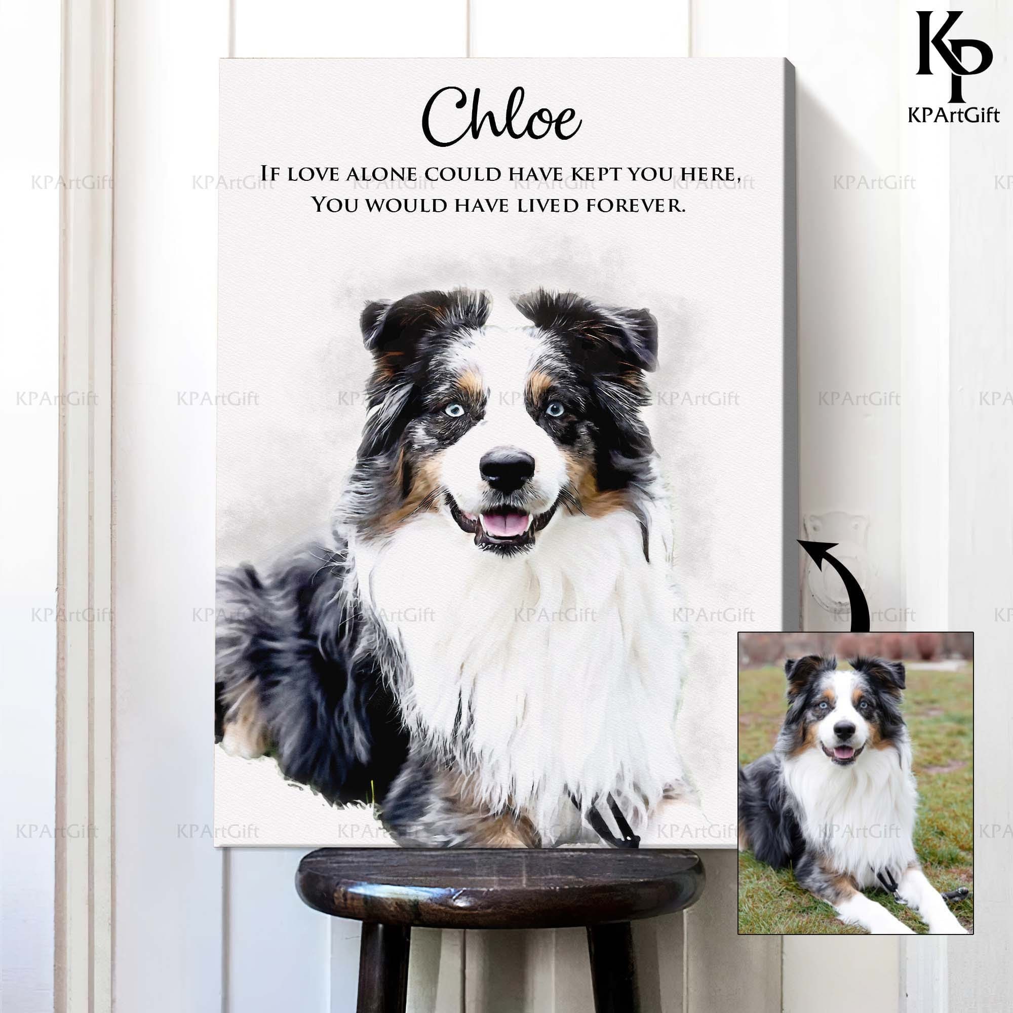 Personalized Pet Memorial Canavs| Pet Loss Gifts | Cat Loss Gift | dog mom gift | Pet Portrait Gift | Pet Sympathy Gift | Pet Loss Canvas